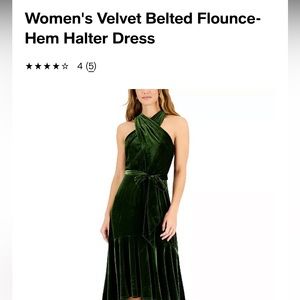 Green Velvet Dress